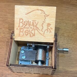 Beauty and the Beast Wooden Music Box